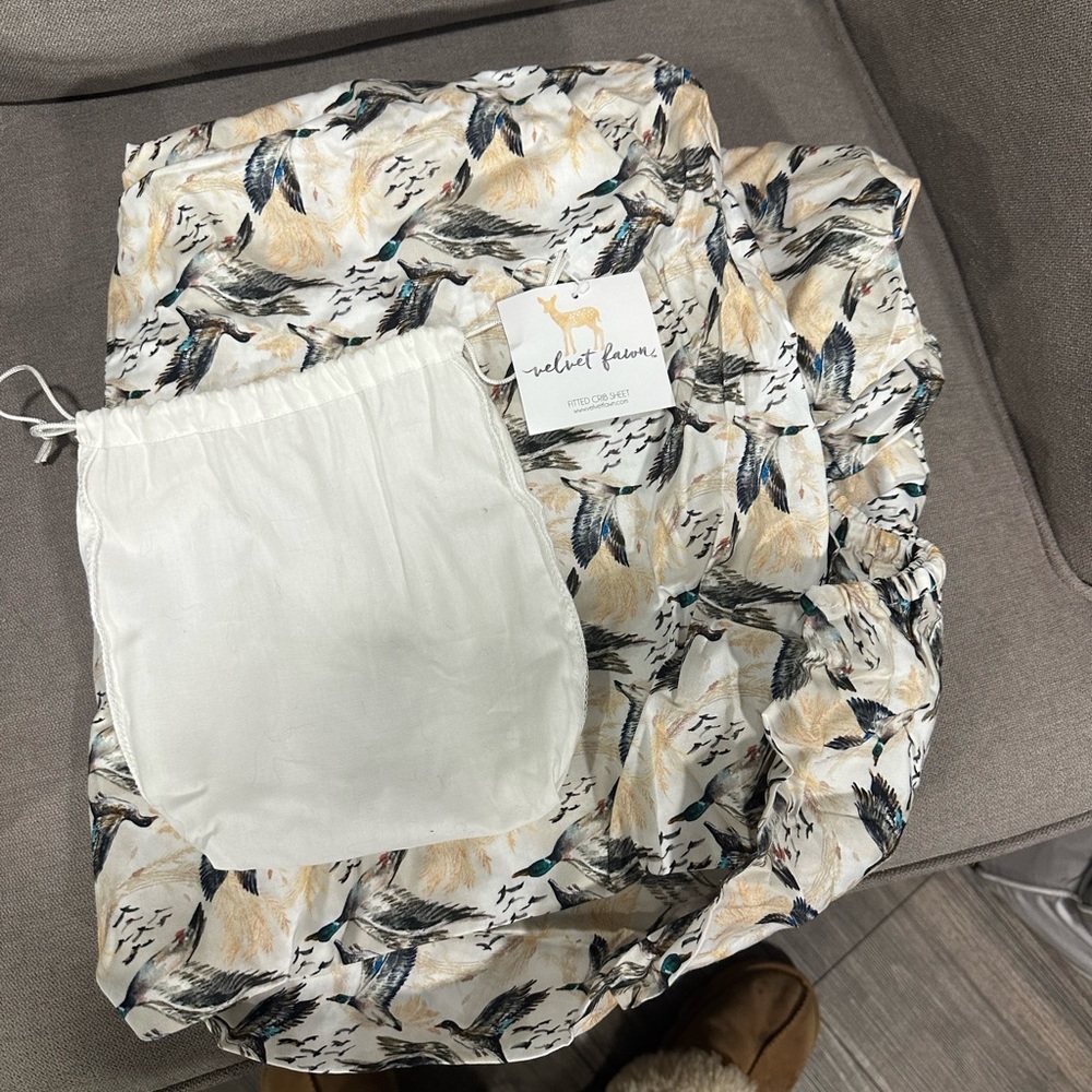 Velvet Fawn crib sheet